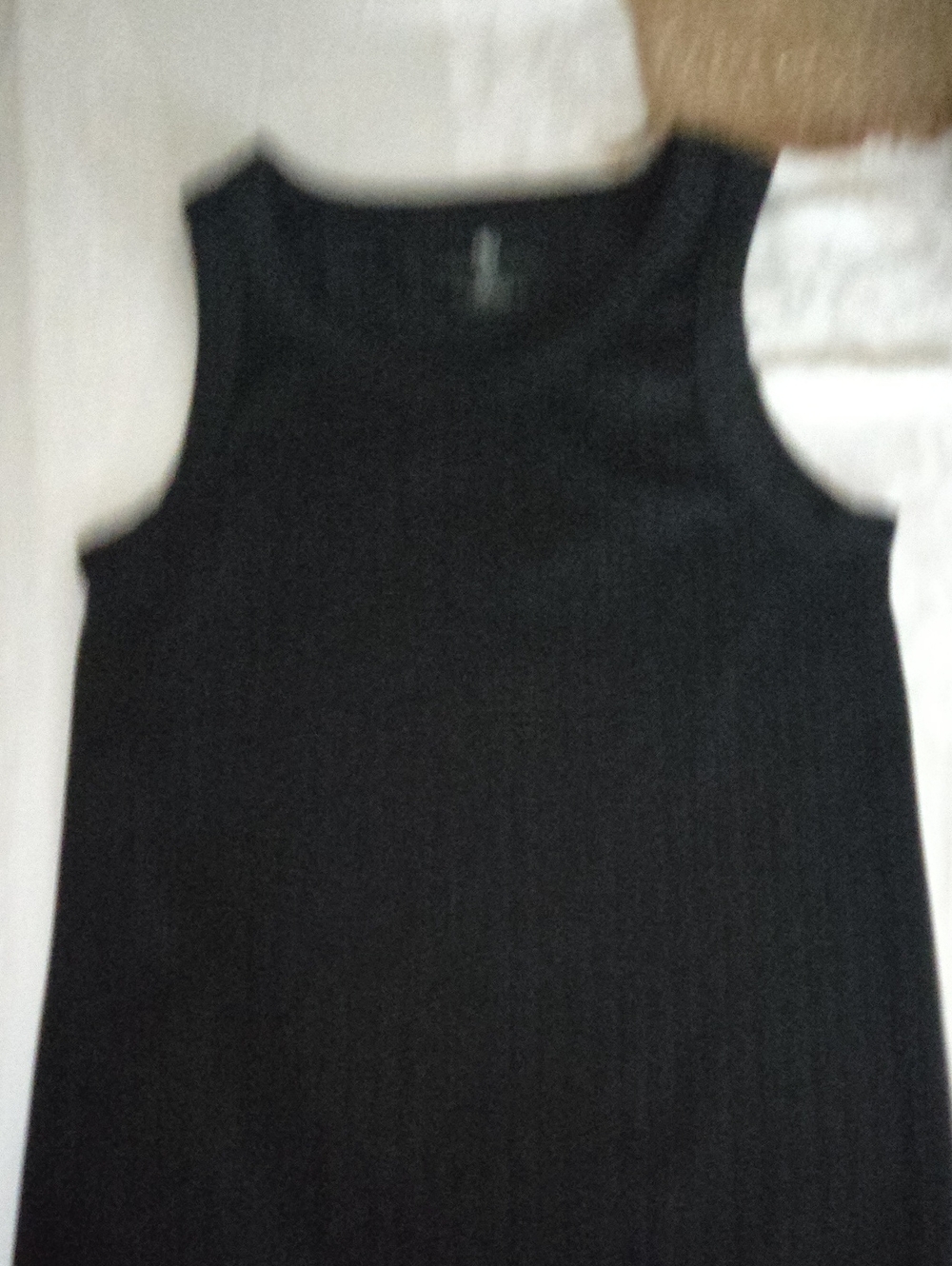Adrienne Vittadini Black Ribbed Tank Top